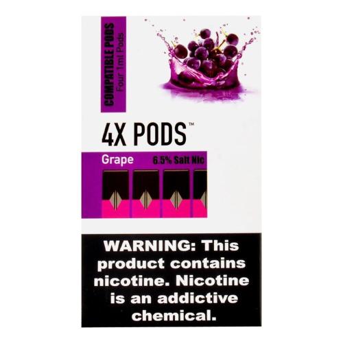 Картридж 4X Pods Grape для электронной сигареты Juul 6,5% (Виноград) 