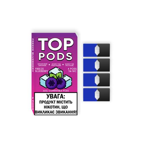 Картридж Top Pods Freeze Blueberry для электронной сигареты Juul 5% (Черника+куллер) 