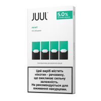 Картридж Juul Mint испаритель одноразовый для электронной сигареты 5% 50 мг 0,7 мл 4 шт (Мята)